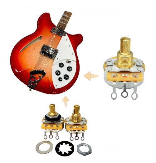 Electric Guitar Parts Audio Pots Volume Tone Adjustable Potentiometer Guitar Pots 500K Guitar Potentiometers Electric Guitar Parts Audio Pots Volume Tone Adjustable Potentiometer Guitar Pots 500K Guitar Potentiometers