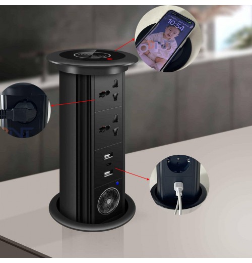 Kitchen Electric Socket With EU US UK Universal Power Outlet Furniture Desktop Socket Kitchen Electric Socket With EU US UK Universal Power Outlet Furniture Desktop Socket