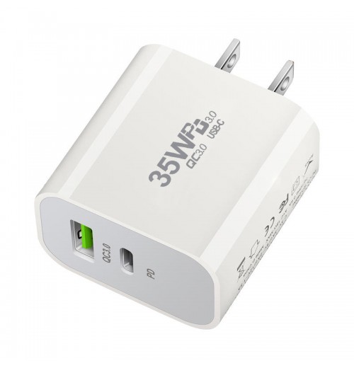 EU US AU UK 35W PD Output Fireproof Intelligent Protection Power Adapter Lot Type C Quick Charger Usb C Wall Fast Charger EU US AU UK 35W PD Output Fireproof Intelligent Protection Power Adapter Lot Type C Quick Charger Usb C Wall Fast Charger