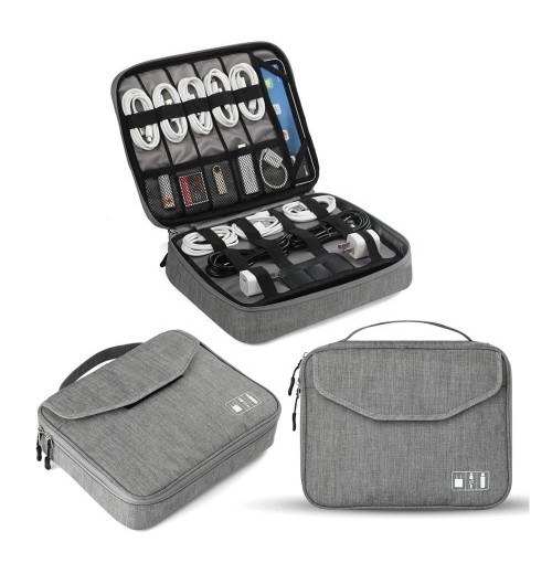 Custom Portable Waterproof Double Layer Electronics Organizer Travel Cable Organizer Cord Storage Bag for Cables Custom Portable Waterproof Double Layer Electronics Organizer Travel Cable Organizer Cord Storage Bag for Cables