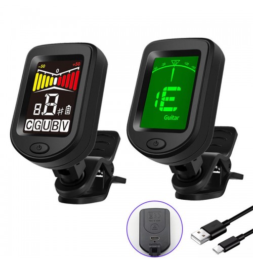 Guitar Tuner Clip on Accuracy Rechargeable Tuner Digital Electronic Tuner for Violin Mandolin Ukulele Banjo Guitar Accessories Guitar Tuner Clip on Accuracy Rechargeable Tuner Digital Electronic Tuner for Violin Mandolin Ukulele Banjo Guitar Accessories