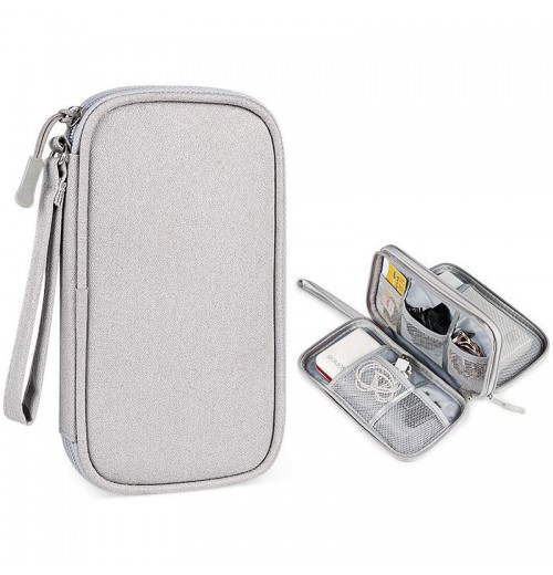 Small Electronic Organizer Cable Bag, Travel Portable Electronic Accessories Storage Bag Soft Carrying Case Pouch for Hard Drive Small Electronic Organizer Cable Bag, Travel Portable Electronic Accessories Storage Bag Soft Carrying Case Pouch for Hard Drive