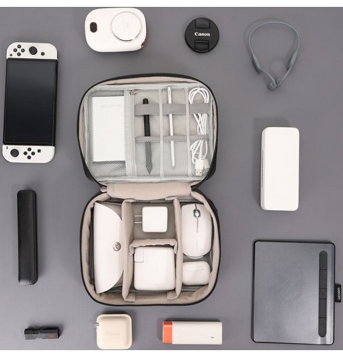 Travel Cable Organizer Bag Waterproof Portable Electronic Organizer Pu durable Two-Layer organizer bag Travel Cable Organizer Bag Waterproof Portable Electronic Organizer Pu durable Two-Layer organizer bag