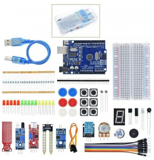 DIY Electronic Starter Kit for UNO R3 Arduino Circuit Board Electronics 12-in-1 Programmable Engineering Coding Education DIY Electronic Starter Kit for UNO R3 Arduino Circuit Board Electronics 12-in-1 Programmable Engineering Coding Education